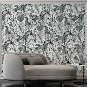 papier peint jungle vert