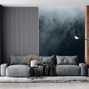 Papier peint foret salon aa rhome