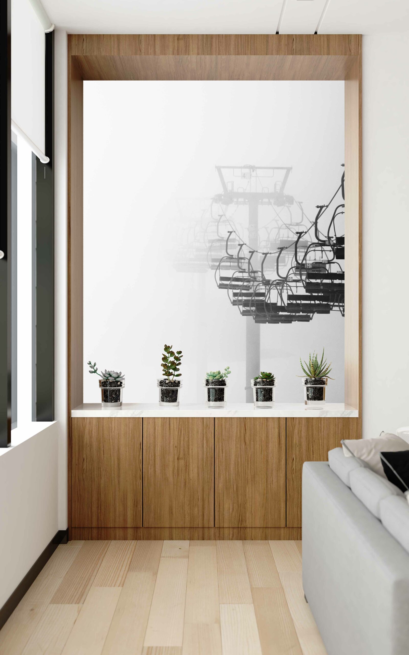 Papier peint entrée aarhome hiver