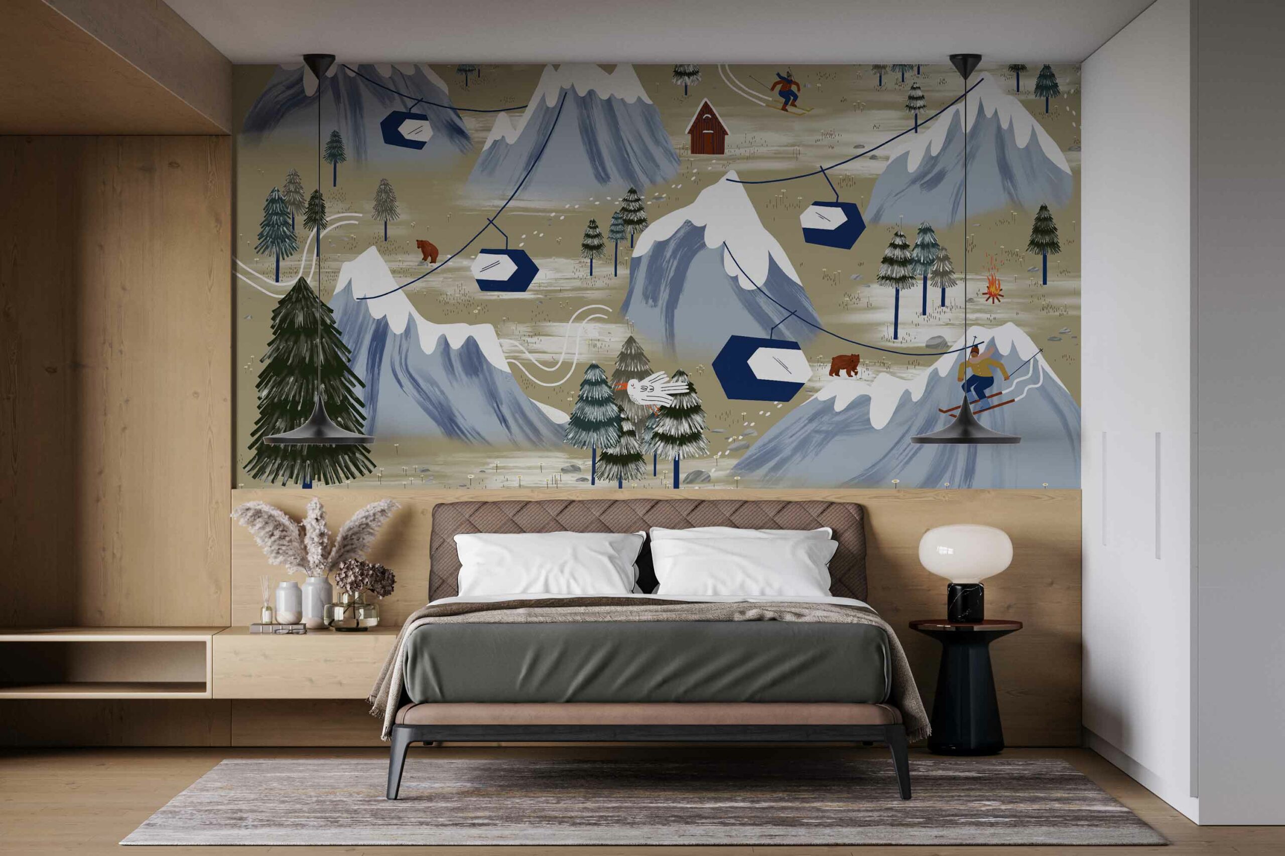 papier peint panoramique montagne