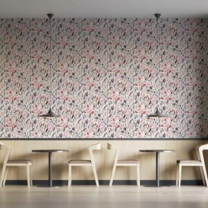 papier peint terrazzo rose