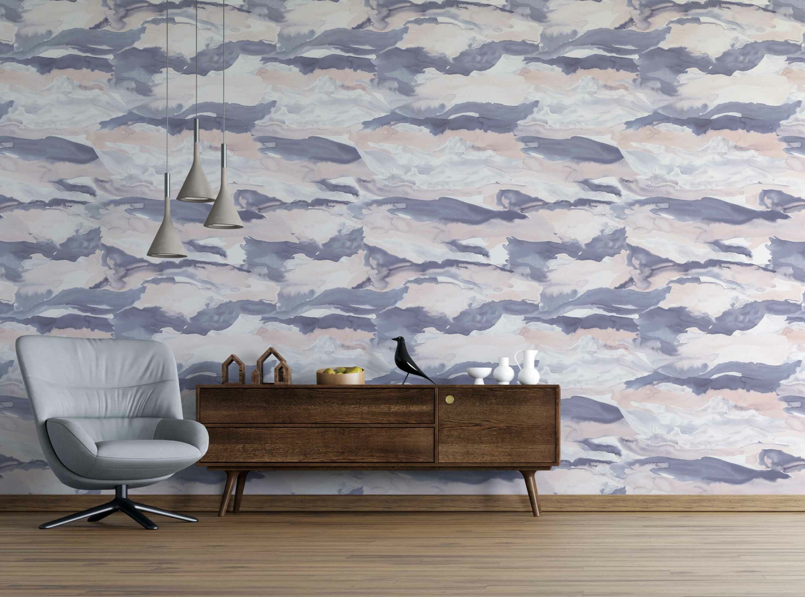 Les reves roses papier peint