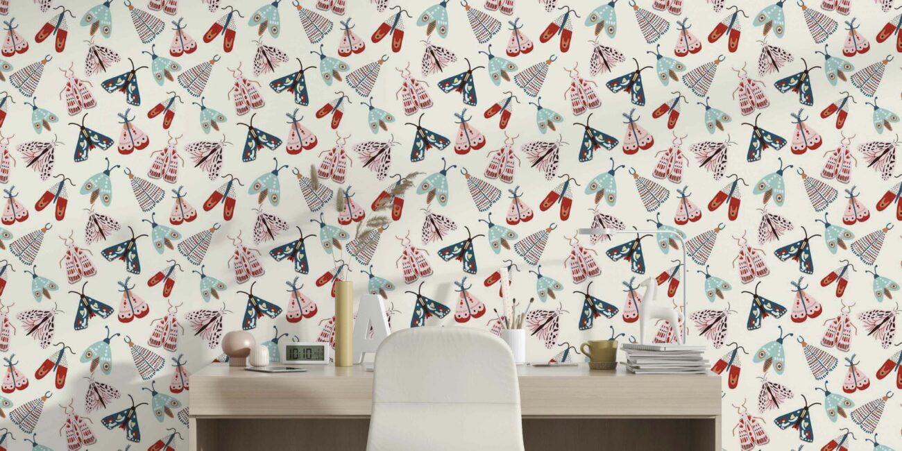 papier peint papillons